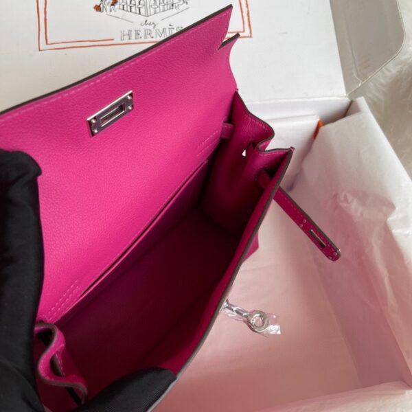 Hermes Kelly DanSe Handbag – Rose Purple (Silver Buckle) 77732 - Image 3