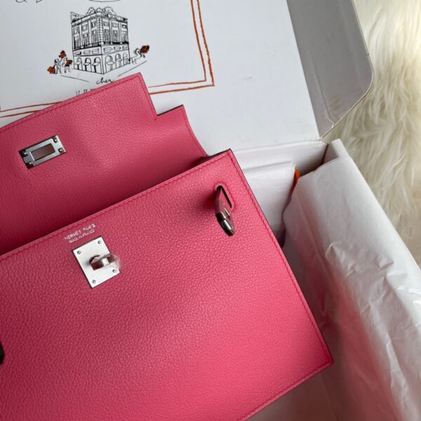 Hermes Kelly DanSe Handbag – Pink (Silver Buckle) 87519 - Image 2