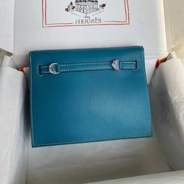 Hermes Kelly DanSe Handbag – Denim Blue (Silver Buckle) 27345 - Image 5