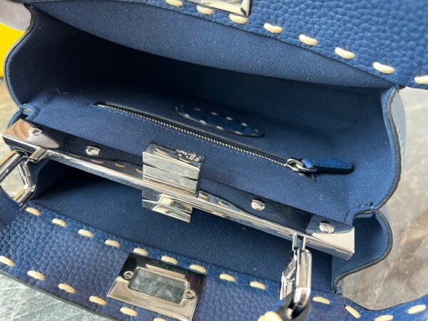 Fendi Iconic Peekaboo Handbag - Dark Blue 59349 - Image 2