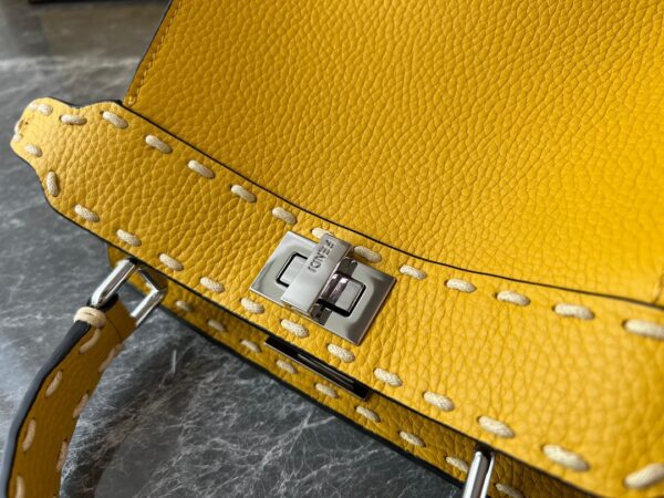 Fendi Iconic Peekaboo Handbag - Yellow 73675 - Image 2