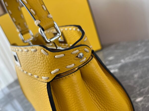 Fendi Iconic Peekaboo Handbag - Yellow 73675 - Image 4