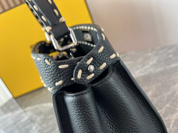 Fendi Iconic Peekaboo Handbag - Black 69675 - Image 2