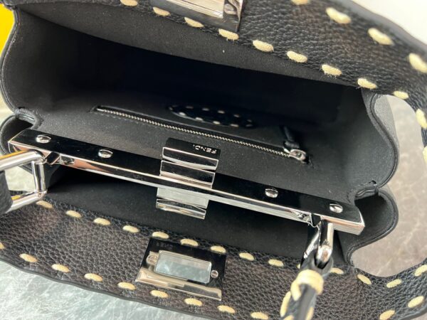 Fendi Iconic Peekaboo Handbag - Black 69675 - Image 4