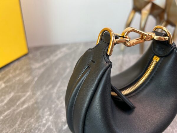 Fendi Praphy Underarm Mini Bag - Black 24949 - Image 3