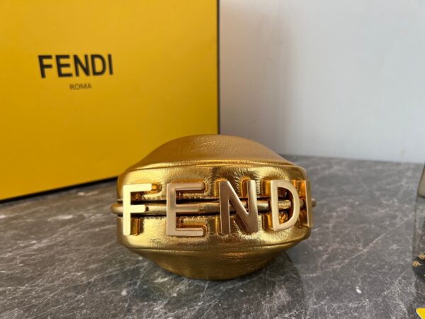Fendi Praphy Underarm Mini Bag - Golden 70498 - Image 2