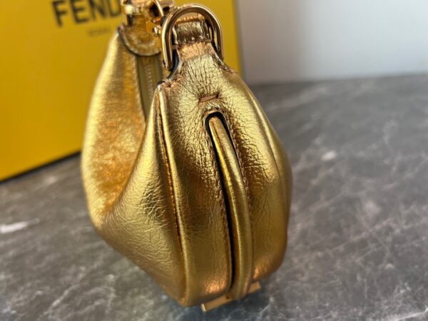 Fendi Praphy Underarm Mini Bag - Golden 70498 - Image 4