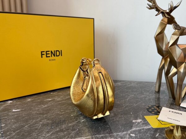 Fendi Praphy Underarm Mini Bag - Golden 70498 - Image 5