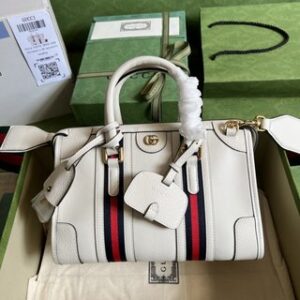 Gucci Bauletto Small Top Handle Bag – White 58133