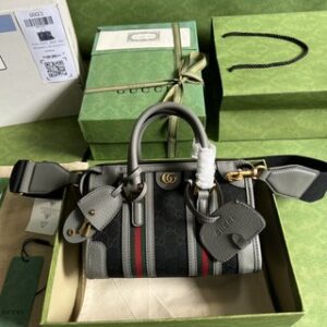 Gucci Bauletto Mini Top Handle Bag - Gray 31635