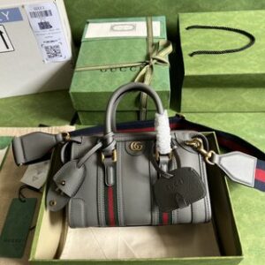 Gucci Canvas Mini Duffle Bag - Gray 16915