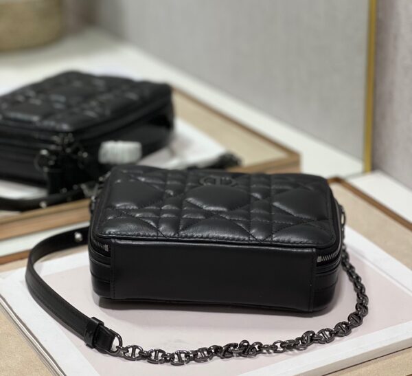 Dior Caro Box Chain Handbag - Black 45167 - Image 4