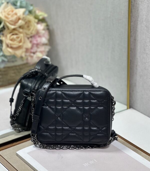 Dior Caro Box Chain Handbag - Black 45167 - Image 5