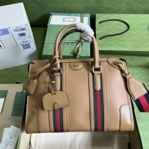 Gucci Bauletto Medium Top Handle Bag – Brown 89550