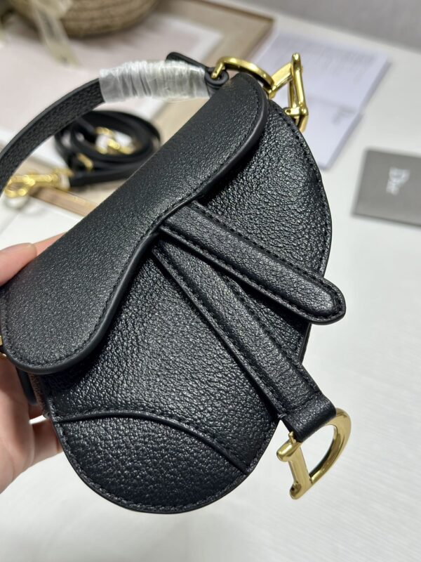 Dior Super Mini Saddle Bag - Black 97255 - Image 5