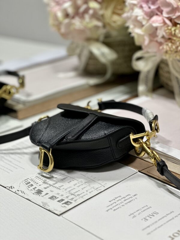 Dior Super Mini Saddle Bag - Black 97255 - Image 3