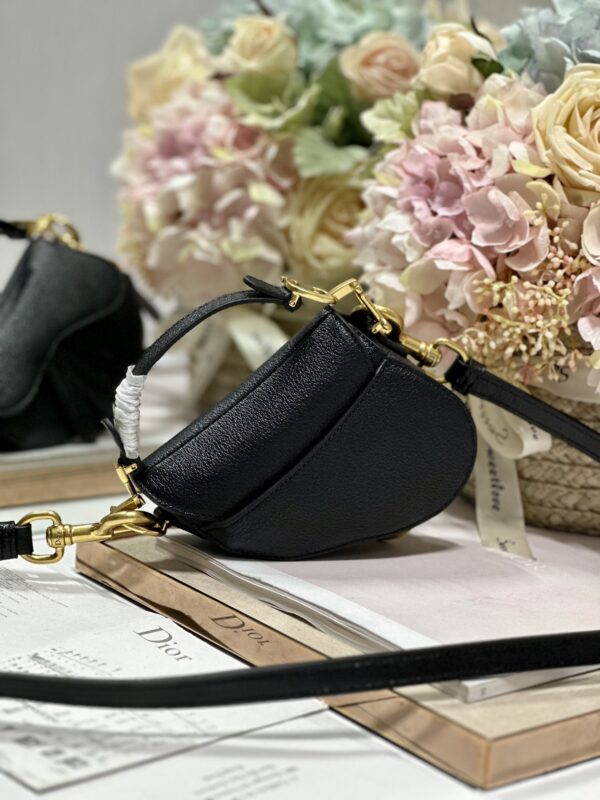 Dior Super Mini Saddle Bag - Black 97255 - Image 2