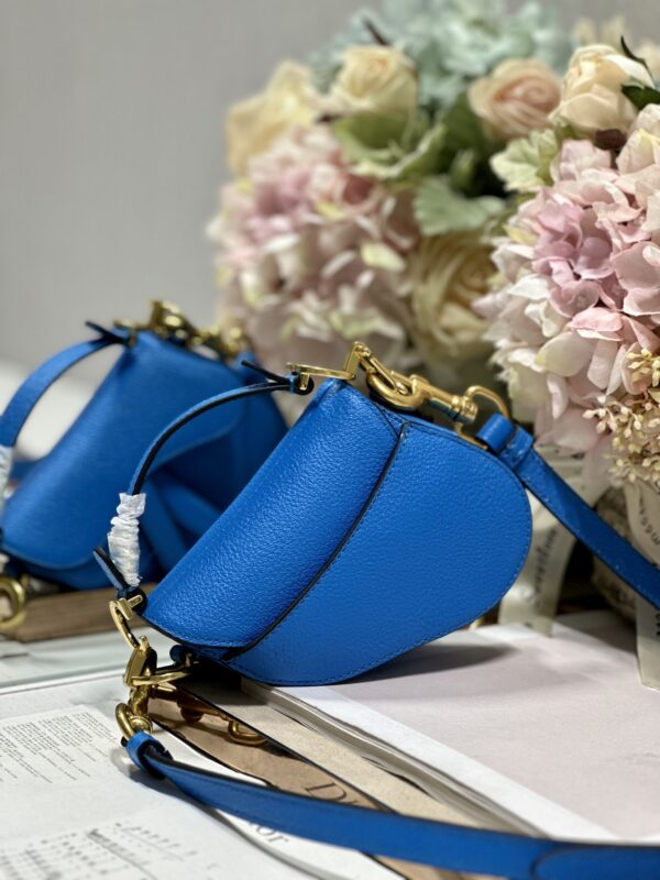 Dior Super Mini Saddle Bag - Blue 15149 - Image 5