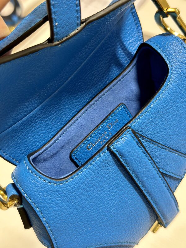 Dior Super Mini Saddle Bag - Blue 15149 - Image 3