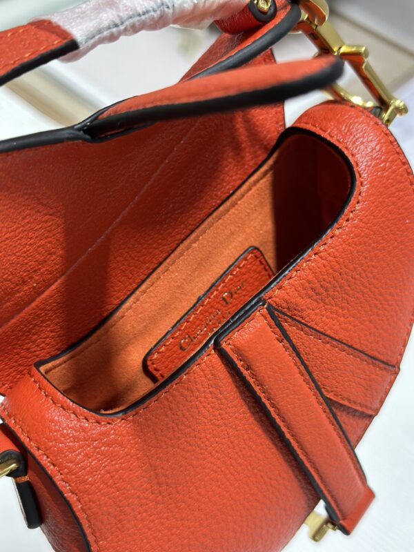 Dior Super Mini Saddle Bag - Orange 31176 - Image 3