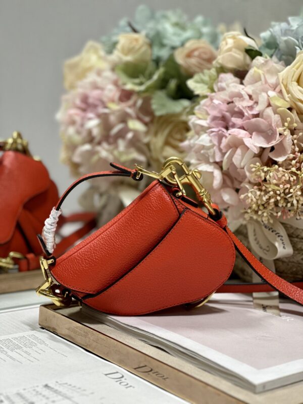 Dior Super Mini Saddle Bag - Orange 31176 - Image 5