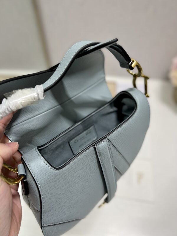 Dior Small Saddle Handbag - Smog Blue 35294 - Image 4