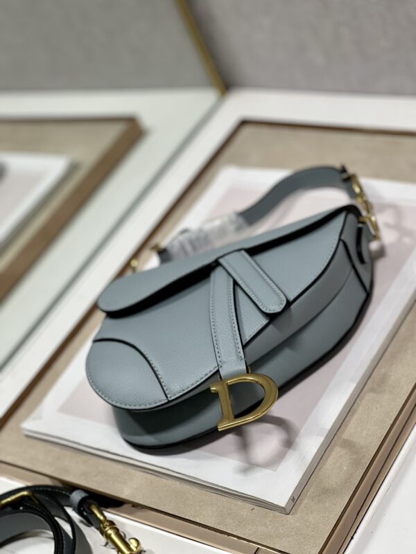Dior Small Saddle Handbag - Smog Blue 35294 - Image 3