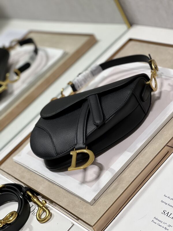 Dior Small Saddle Handbag - Black 47017 - Image 2