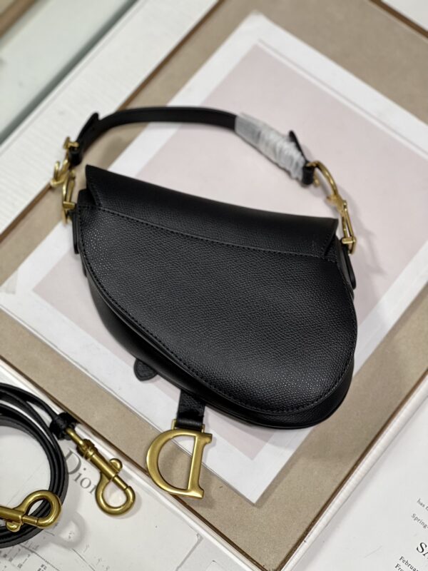 Dior Small Saddle Handbag - Black 47017 - Image 5