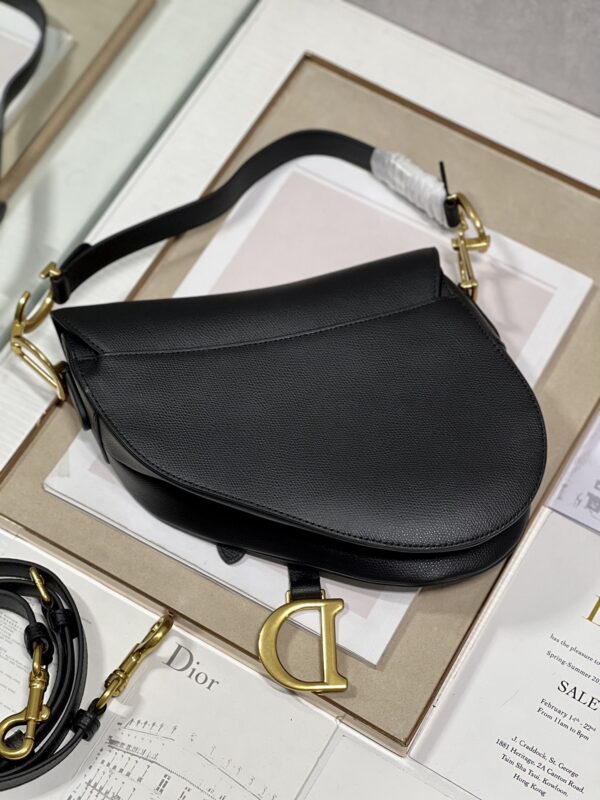 Dior Large Saddle Handbag - Black 69007 - Image 5