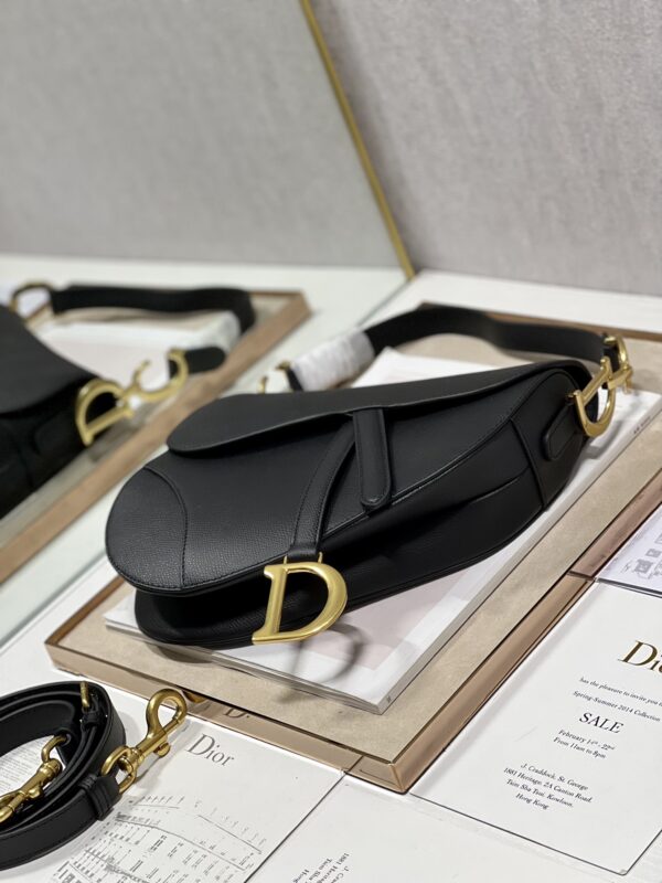 Dior Large Saddle Handbag - Black 69007 - Image 4