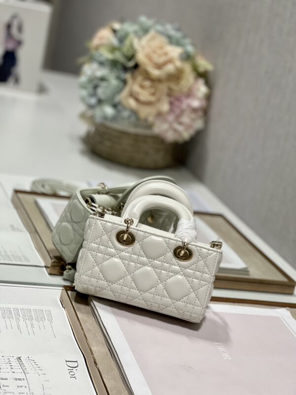 Dior Mini Horizontal Diana Bag - White 70004 - Image 3