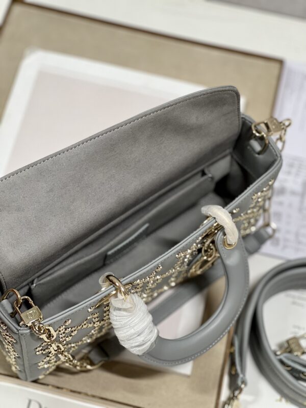 Dior Horizontal Diana Lady D−Joy Bag - Gray 16738 - Image 2