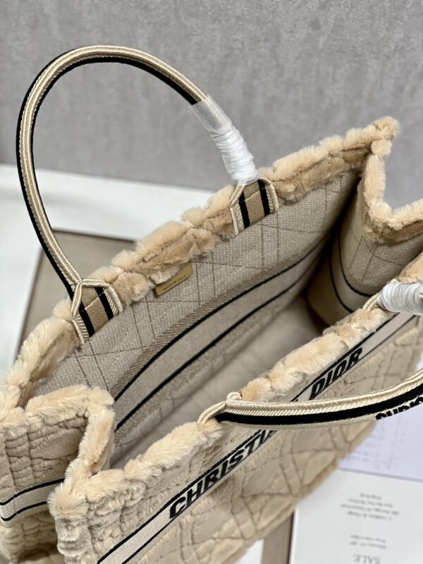 Dior Mini Book Tote Shopping Bag - Apricot 80632 - Image 4