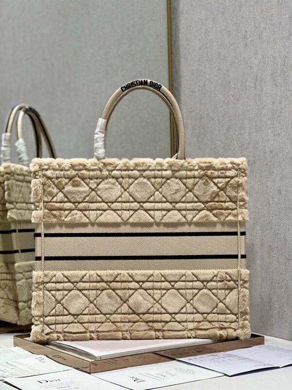 Dior Mini Book Tote Shopping Bag - Apricot 80632 - Image 2