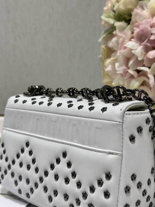 Dior Small Caro Handbag - Pentagonal Star White Gun Buckle 34901 - Image 3