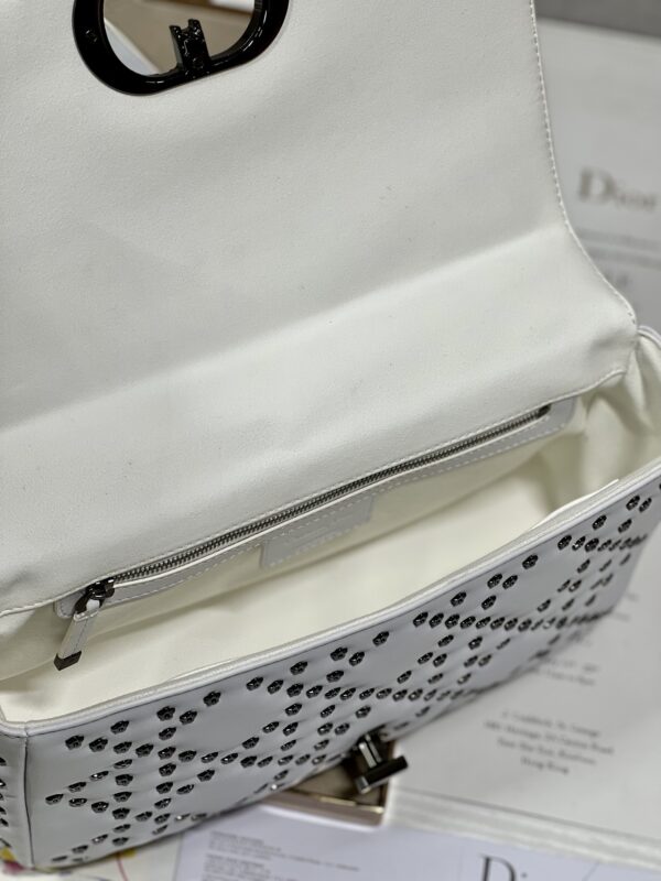 Dior Large Caro Handbag - Pentagonal Star White Gun Buckle 51624 - Image 2