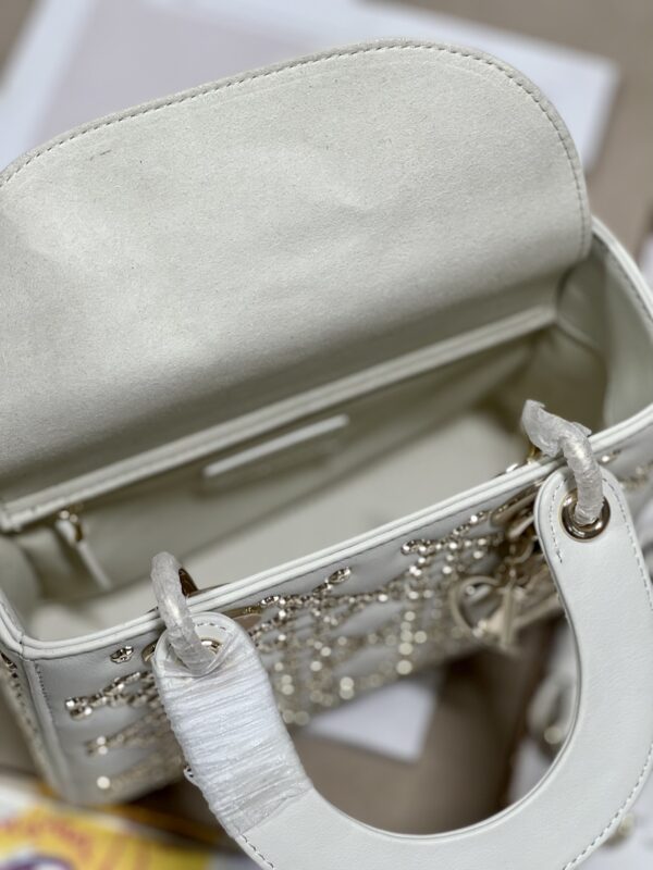 Dior Mini Lucky Star Shaped Rivet Beads Handbag - White 13202 - Image 2