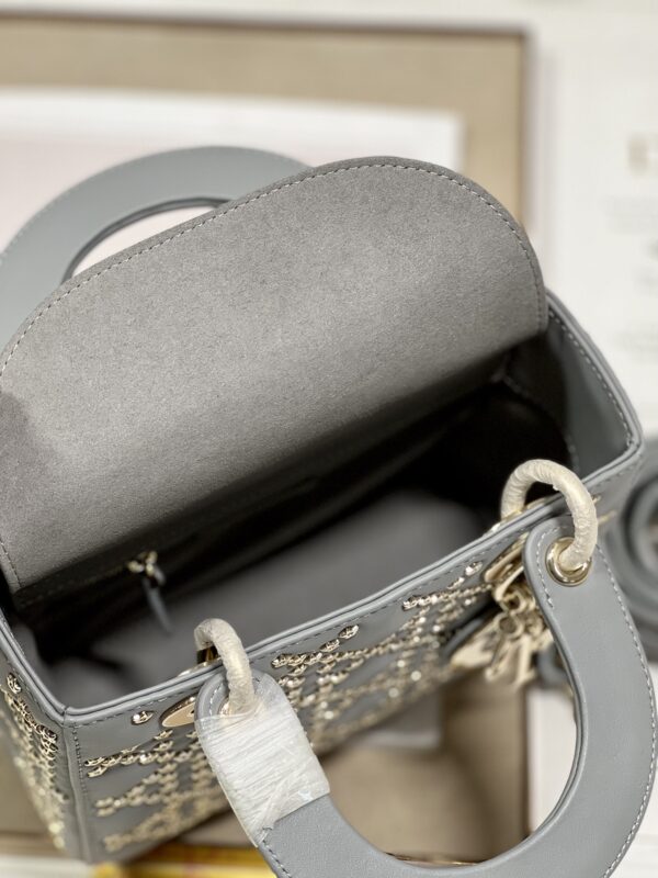 Dior Mini Lucky Star Shaped Rivet Beads Handbag - Gray 35705 - Image 3