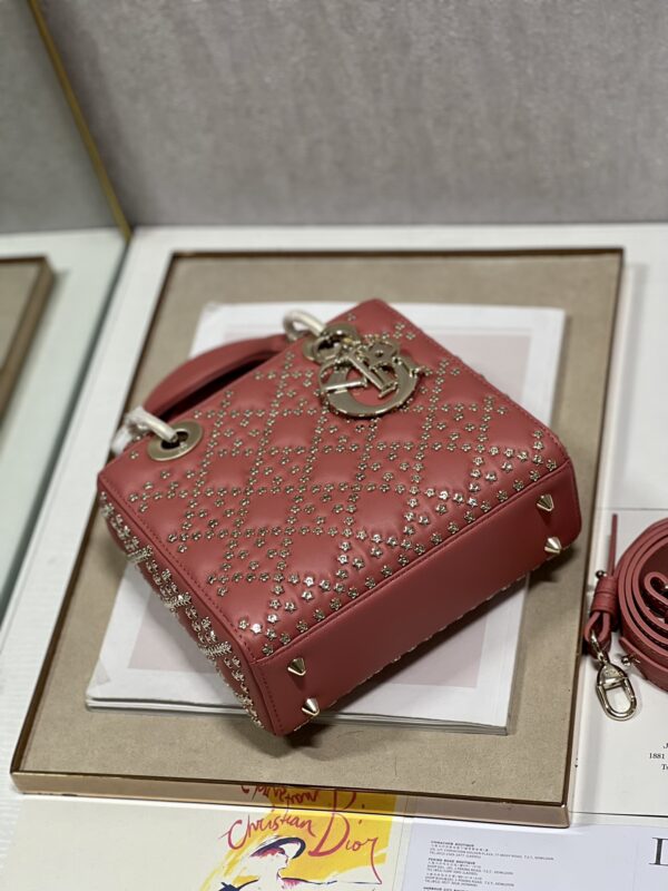Dior Mini Lucky Star Shaped Rivet Beads Handbag - Red 31057 - Image 2