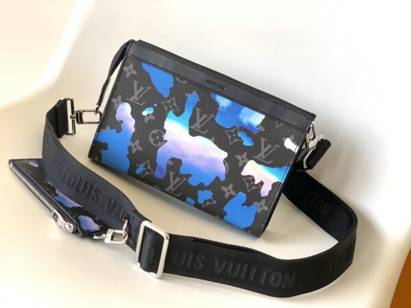 Louis Vuitton Two-Piece Gaston Wearable Wallet - Black/Blue 34614 - Image 4