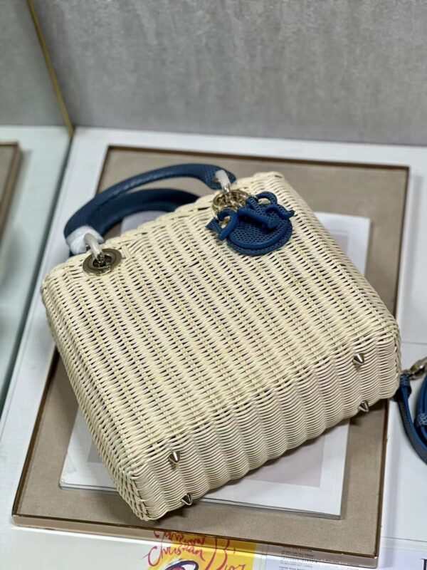 Dior Five-Compartment Basket Bag - Blue Snakeskin 72276 - Image 4