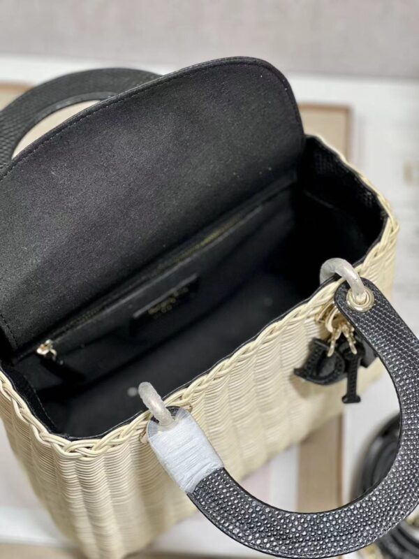 Dior Five-Compartment Basket Bag - Black Snakeskin 90759 - Image 2
