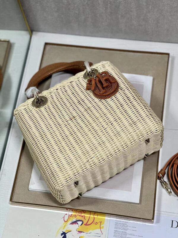 Dior Five-Compartment Basket Bag - Natural Yellow Snakeskin 32814 - Image 5