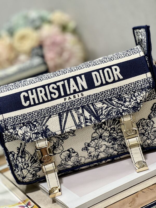 Dior Christian Paris Messenger Bag - Octagonal Star Blue 69191 - Image 2