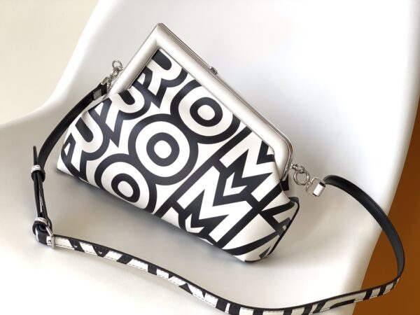 Fendi Roma and Marc HandBag - Black/White 48975 - Image 2