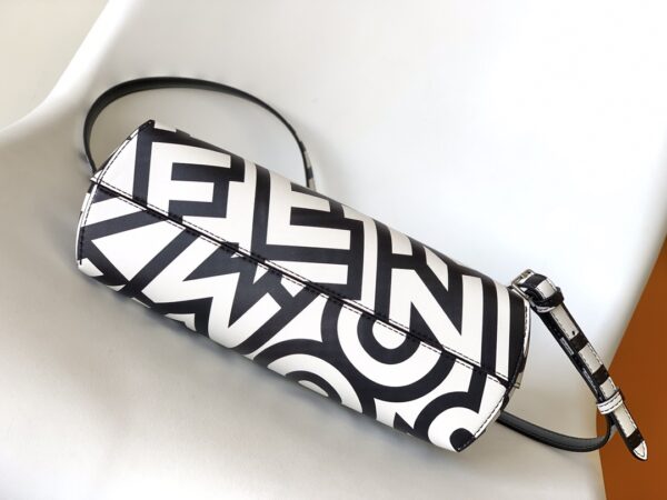 Fendi Roma and Marc HandBag - Black/White 48975 - Image 3
