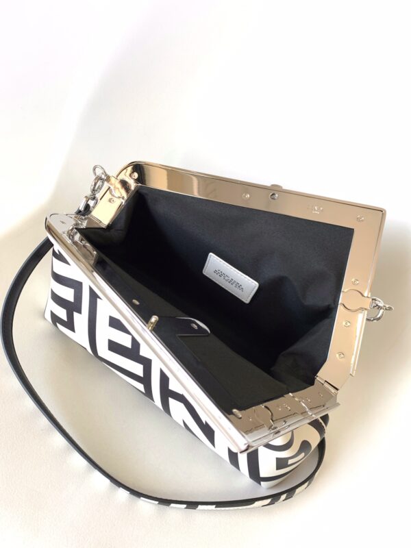 Fendi Roma and Marc HandBag - Black/White 48975 - Image 4