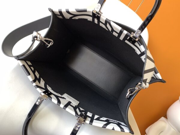 Fendi Roma and Marc Tote Bag - Black/White 91977 - Image 2