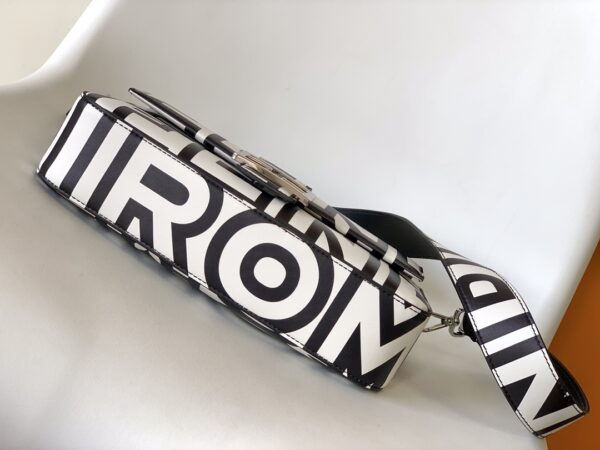 Fendi Roma and Marc Baguette Classic Medium HandBag - Black/White 12239 - Image 3
